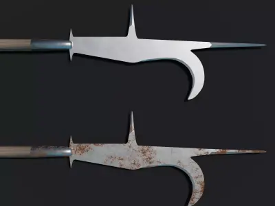Medieval Bill Hook Low-poly 3D model