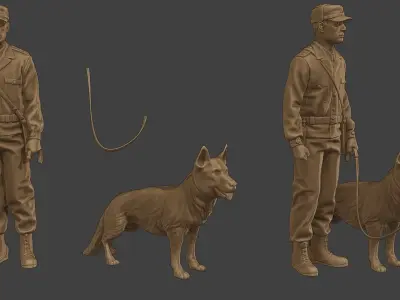 Czechoslovak communist Police K9 001 3D print model