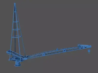 Yamato aircrafts stern Crane - Commercial license - 1-100 scale 3D print model