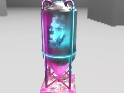 Sci-Fi Cyberpunk Oil Tank Asset - Low Poly 3D model
