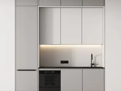 235 modern kitchen 13 mini kitchen 02 PART 1 3D model