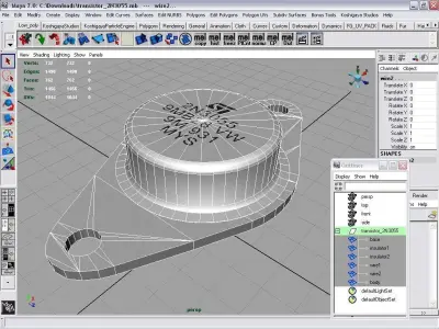 2N3055 transistor Low-poly 3D model