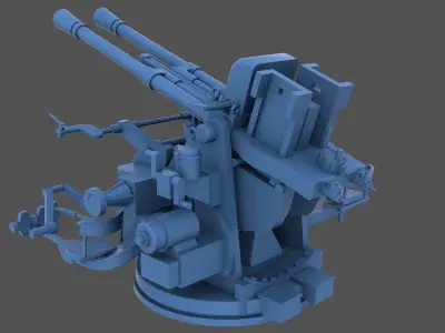 Breda 37-54 twin - Personal license - 1-72 scale 3D print model