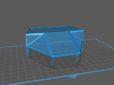 Slat Armor Cope Cage RPG cage for Turret 3D print model