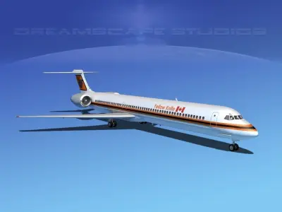 Douglas MD-80 Yellow Knife Air 3D model