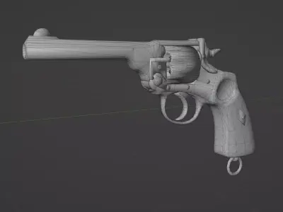 Webley 38 Mk6 Low-poly 3D model