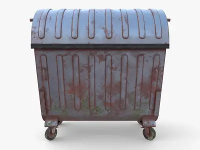 Dumpster v1 weathered Low-poly 3D model