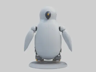 Robot version of a robot penguin model 3D model