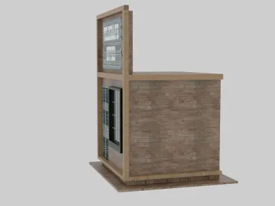 Wild West - Telegraph Office Low-poly 3D model