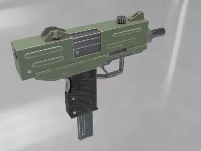 Uzi automate Low-poly 3D model
