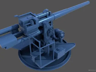 QF4-7inch Mark VIII - Personal license - 1-72 scale 3D print model