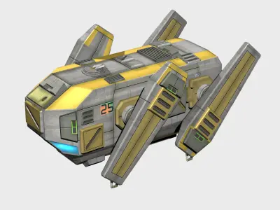 Drone Type Low-poly 3D model