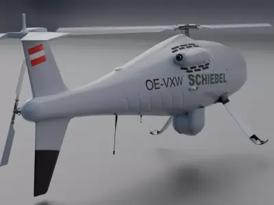 Schiebel Camcopter S-100 The GHOSTCOPTER Low-poly 3D model