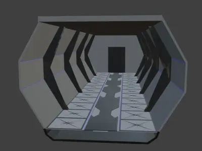 Space Station Low-poly 3D model