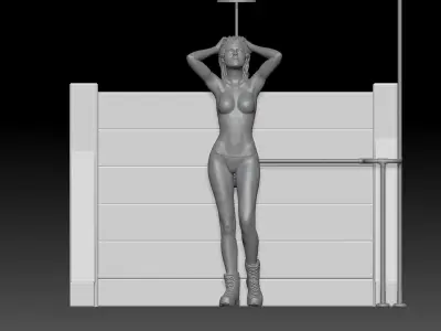 MILITARY girlfriend TAKE A SHOWER 3D print model