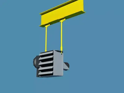 FX16 Heater Ceiling and Wall 3D model