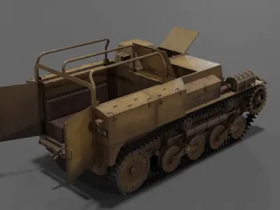Type 98 So-Da Armored Personnel Carrier  Low-poly 3D model