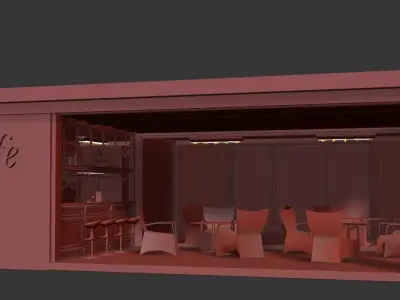 Restaurant teahouse cafe 3D model