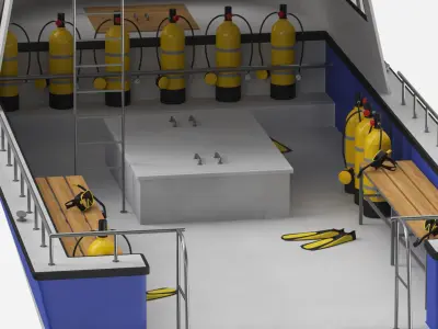Dive Boat 3D model