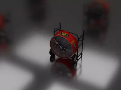 Tempest Ueberdruck Luefter Low-poly 3D model