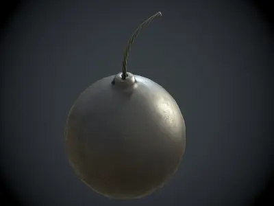 Black Cartoon Bomb 3D model