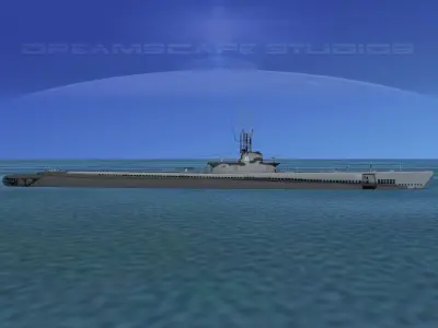 Balao Class Submarine SS311 USS Archerfish VHP 3D model