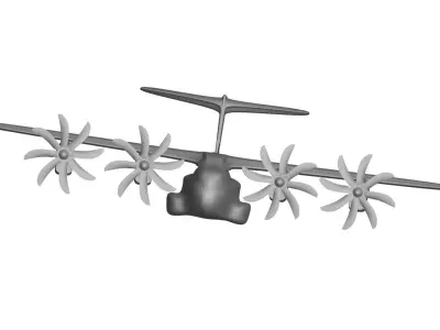 A400m military airbus 3D model