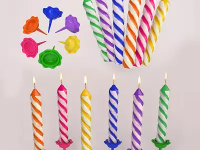 Birthday Candle 3D model