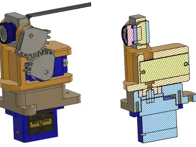 FPV Headtracking 2 Axis Gimbal for Caddx Turbo EOS2 3D print model