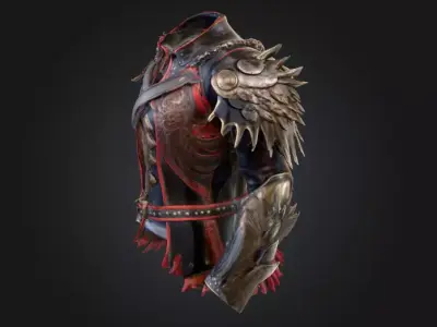 Raven s Armor Low-poly 3D model