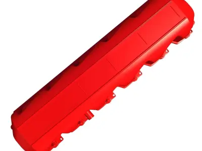 Red Engine Cover 3D model