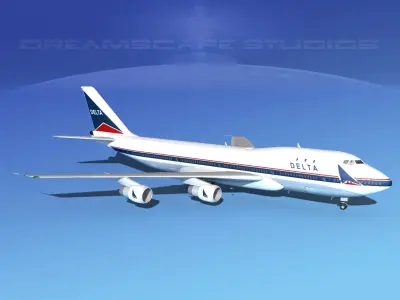 Boeing 747-100 Delta Airlines 3D model