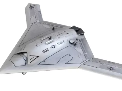 X-47B US Navy Stealth Drone Fighter Low-poly 3D model
