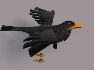 Bird V02 Low-poly 3D model