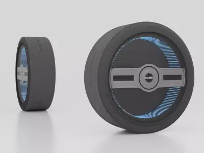 Futuristic Car wheel Free low-poly 3D model