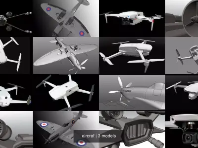 aircraf star wars x-wing fighter 3D Model Collection