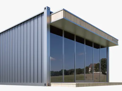 coffee shop Low-poly 3D model