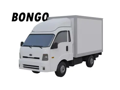 Kia Bongo 3 truck Low poly 3D model