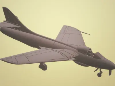 HAWKER HUNTER F4 AND F5 1-72 SCALE HIGHLY DETAILED MODEL 3D print model