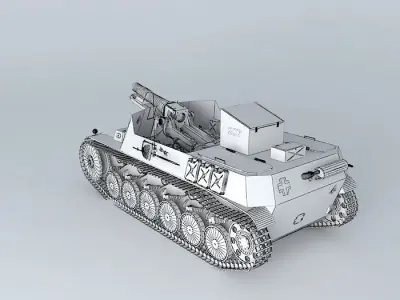 Sturmpanzer SdKfz121 Bison II 3D model