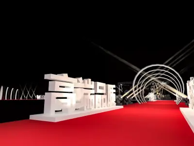 stage circular with seats 3D model