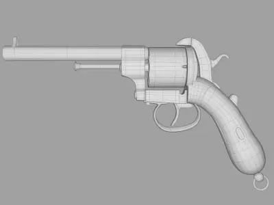 19th Century Revolver France Free 3D model