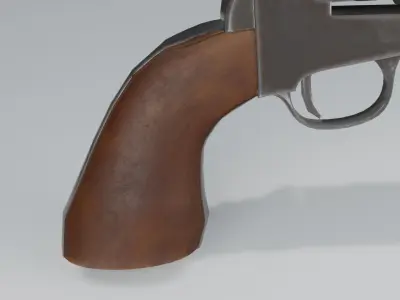 Navy Revolver Free low-poly 3D model