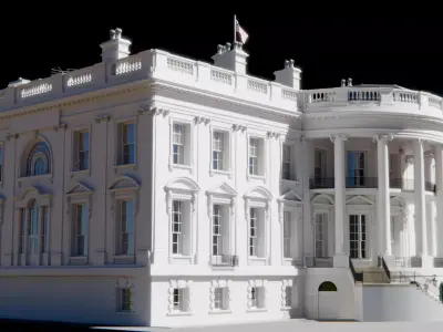 White House  Realistic 3D Model 3D model