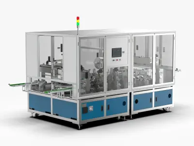 Automatic Mobile Phone Battery Adhesive Bending Production Line 3D model