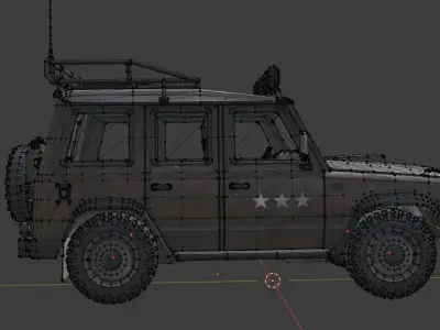 Offroad vehicle Low-poly 3D model Low-poly 3D model