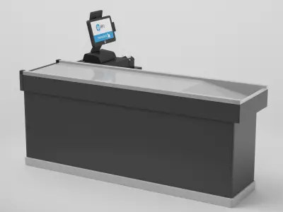 Cash Counter 3D model