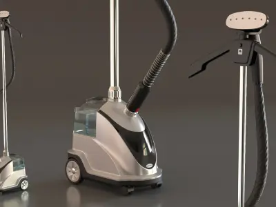 Anthter Garment Steamer Station Silver 3D model
