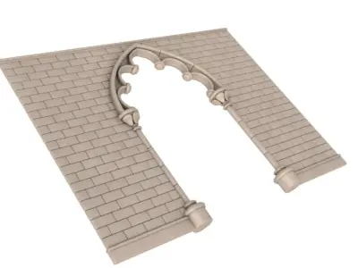 Gothic wall 3D model