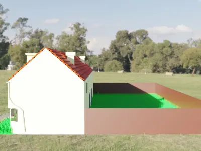 Low-rise House Free 3D model